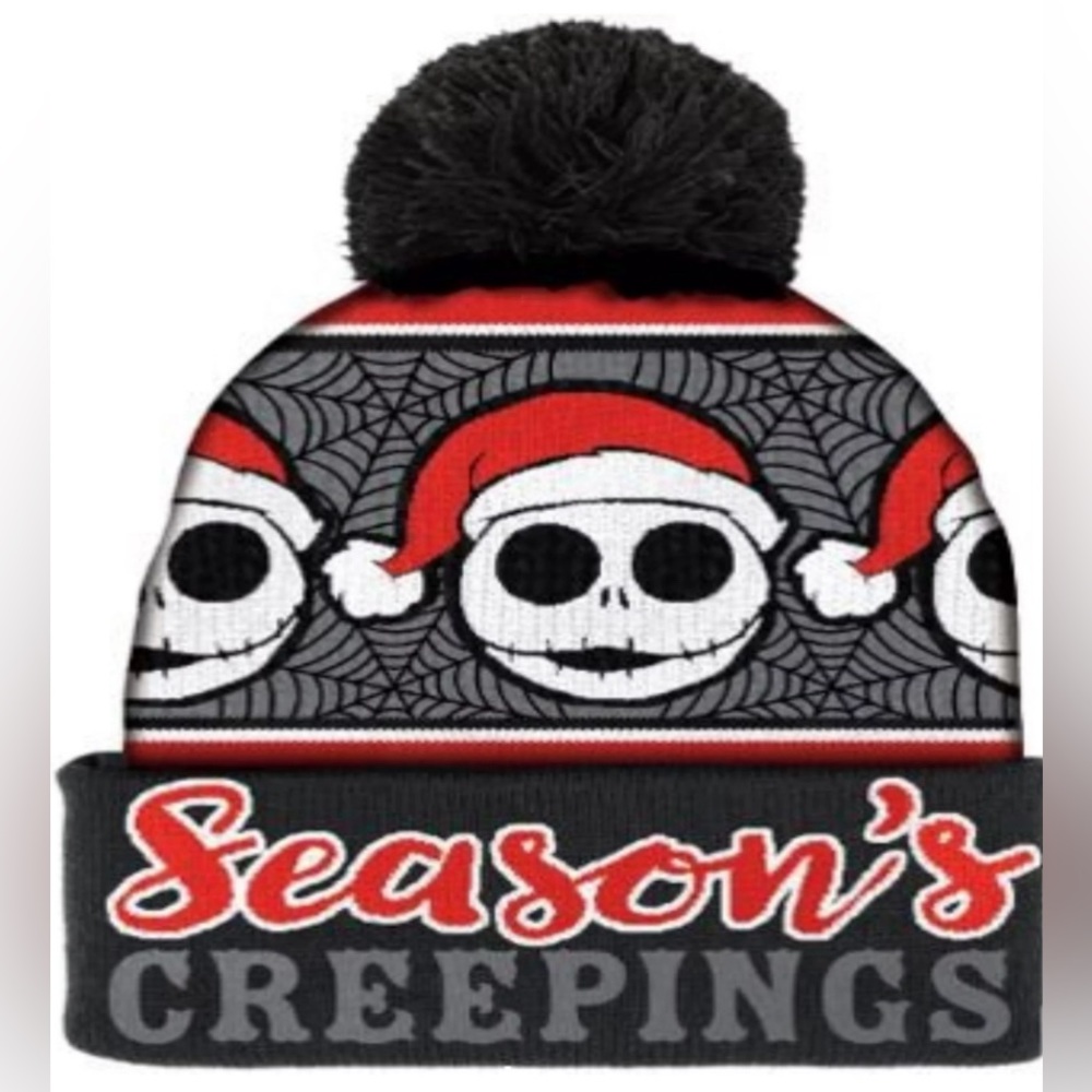 Disney *NWT* Tim Burton's Nightmare Before Christmas Pom Beanie Hat